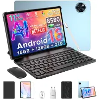 Doogee U11 VIP Tablet - Android 15, 11 inch, 16 (4+12) GB RAM + 128 GB (uitbreidbaar tot 2 TB), 90 Hz, 8580 mAh, toetsenbordset