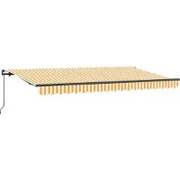 vidaXL Uitschuifbare luifel Geel 400 x 200 cm Stof