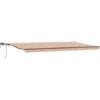 vidaXL Uitschuifbare luifel Meerkleurig 600 × 300 cm Stof en Aluminium