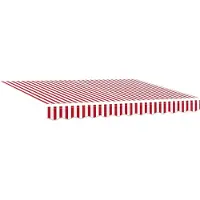 vidaXL Uitschuifbare luifel Rood en Wit 300 x 250 cm