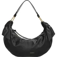 Coccinelle Leren handtas schoudertas Furoshiki Handbag puffy Smooth Leather Noir zwart