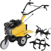 Powerplus POWXG7217, benzine-aangedreven mini-cultivator, 105 cm, 31 cm, 3600 omwentelingen per minuut, 96 dB, 208 cm³