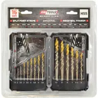 AWTOOLS Black Line - Boor voor Metaalset - HSS M2 - TiN Coating - 1.5-10mm