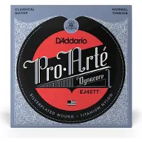 D'addario And Co EJ45TT PROARTE DYNACORE CLASSICAL GUITAR STRINGS TITANIUM TREBLES NORMAL TENSION