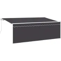 vidaXL Uitschuifbare luifel Antraciet 400 x 200 cm