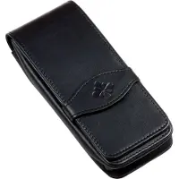 Diplomat Etui Voor 4 Pennen 15,5 X 6 Cm Leer Zwart