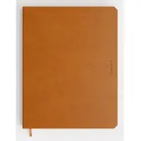 De KEMPEN Schrijfblok A5 Gelinieerd Gebonden Zijgebonden Zachte kaft Bruin 192 Pagina's