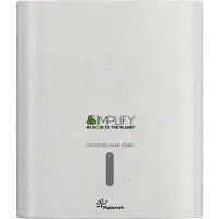 Papernet Simplify C/V-vouw Dispenser voor papieren handdoeken 421337 Wit Hout