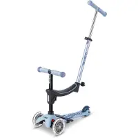 Micro mobility Micro Mini2Grow Deluxe LED 2.0, voor kinderen, driewieler, geschikt voor jongens en meisjes, voor gebruik op asfalt, maximaal draaggewicht 50 kg, met 3 wielen