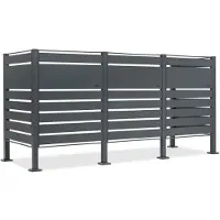 CoverTech Behuizing voor 3 afvalbakken 120l of 240l Halen antraciet