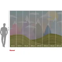 Overig Fotobehang Hilltops - Meerkleurig - 2,80m X 400cm