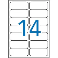 APLI Witte etiketten ft 99,1 x 38,1 mm (b x h), 1.400 stuks, 14 per blad (2419)