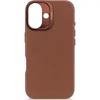 Decoded Leather Backcover MagSafe voor de Apple iPhone 16 - Tan