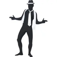 Vegaoo Zwart second skin outfit voor volwassenen - Verkleedkleding - XL