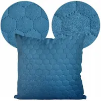 Domarex Velvet Sonic Sierkussenhoes 45x45cm - Saffier Blauw, Piekfijn