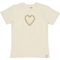 LEVV Little T-shirt ecru Meisjes Stretchkatoen Ronde hals Effen - maat 92