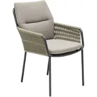 LC Garden Como dining tuinstoel grijs/antraciet