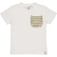 LEVV Little T-shirt wit Meisjes Stretchkatoen Ronde hals Effen - maat 134