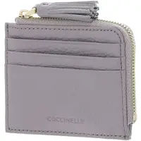 Coccinelle Leren kaarthoes Tassel Credit Card Holder Oyster mauve