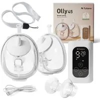 Tulano Olly 45 – Dubbele Elektrische Borstkolf met Comfort functies, Efficiënt & Stevig, Wit