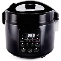Core Rijstkoker - Koker - Stoompan - met Keramische Kom - LED-display - Zwart - 25cm x 25cm x 27cm