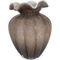 Clayre & Eef Vaas Ø 20x28 cm Bruin Glas