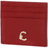Coccinelle Leren kaarthouder C-Me Document Holder Grained Leather Scarlet rood