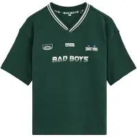 We fashion Shirt donkergroen / wit