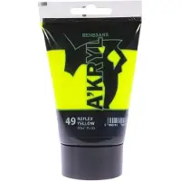 Renesans Acryl Verf Geel 100ml - Hoge kwaliteit