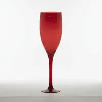 TLF Interieurs Vino – luxe vaas van amberglas met verfijnde steel - Rood