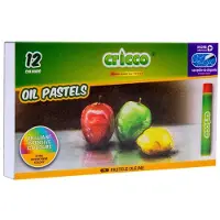 Cricco Oliepastels 12 Kleuren - Ideaal voor School en Knutselen