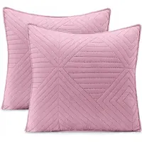 AmeliaHome RESTILO Decoratieve Kussensloop Softa 45x45cm - Zacht Roze & Parel Zilver