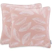 AmeliaHome 2x Boho Sierkussenhoes Bladeren Mokka 45x45 cm