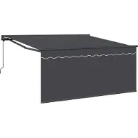 vidaXL Uitschuifbare luifel Antraciet 350 x 250 cm