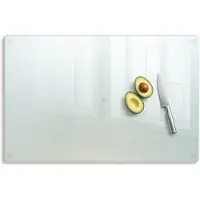 Tulup Glazensnijplank - Semi-transparante Broodplank - 80 cm x 52 cm - Rechthoekig Gematteerde Snijplank - Kookbenodigdheden - Gematteerde Glazen Snijplank - Glazen Snijplank met Matte Afwerking