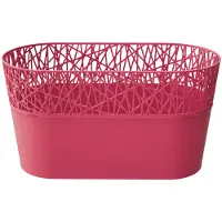 Prosperplast Azurowa Doniczka LACE DCIT285 Malinowy - Stylowa Dekoracja Ogrodowa