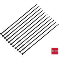 TRU COMPONENTS TC-12523688 Kabelbinder 368 mm 4.8 mm Zwart 100 stuk(s)