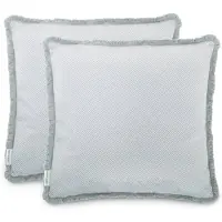 AmeliaHome Set van 2 sierkussens 45x45 cm, grijs met strepen