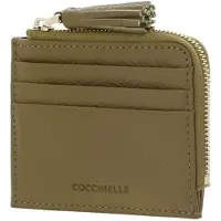 Coccinelle Leren kaarthoes Tassel Credit Card Holder Seagrass kaki