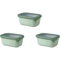 Mepal Bewaardoos set 3x 750 ml Cirqula - Rechthoekig - Nordic sage