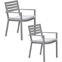 Garden Impressions Amarillo tuinstoel taupe - 2 stuks