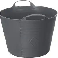 Excellent houseware Excellent housewares Flexibele kuip / emmer - antraciet - 15 liter - kunststof - 35 x 28 cm