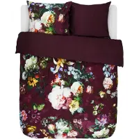 Essenza Dekbedovertrek Fleur Burgundy Satijn-260 x 200 / 220 cm | Extra Breed