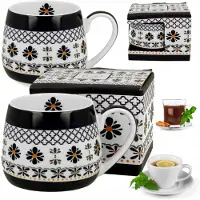 Duo Porseleinen Mok 430ml - Elegante Mok voor Koffie & Thee - Cadeau
