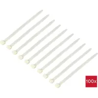 TRU COMPONENTS TC-12533312 Kabelbinder 280 mm 12.7 mm Natuurlijk wit HVAC 100 stuk(s)