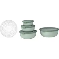 Mepal Bewaardoos set 4 delig + magnetrondeksel Cirqula - 4.6 l - Rond - Nordic sage