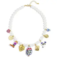 Yehwang Kunststof kralenkettingen Hart Casual Dagelijks Etnische serie Dames sieraden