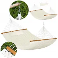 Domarex Luxe tweepersoonshangmat met houten spreiders - comfortabele ontspanning