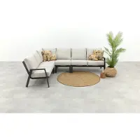 Van der Garde Tuinmeubelen Lagos lounge hoekbank - antraciet - links & rechts