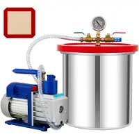 OEM Enkele trap vacuümkamer en pompcompressor, 5 gallon, 5 cfm, 1/3 pk, 5 bar, AC 230 V, 50 Hz, geschikt voor airconditioningsystemen in huis, zelfreinigend en voor vacuümverpakking.